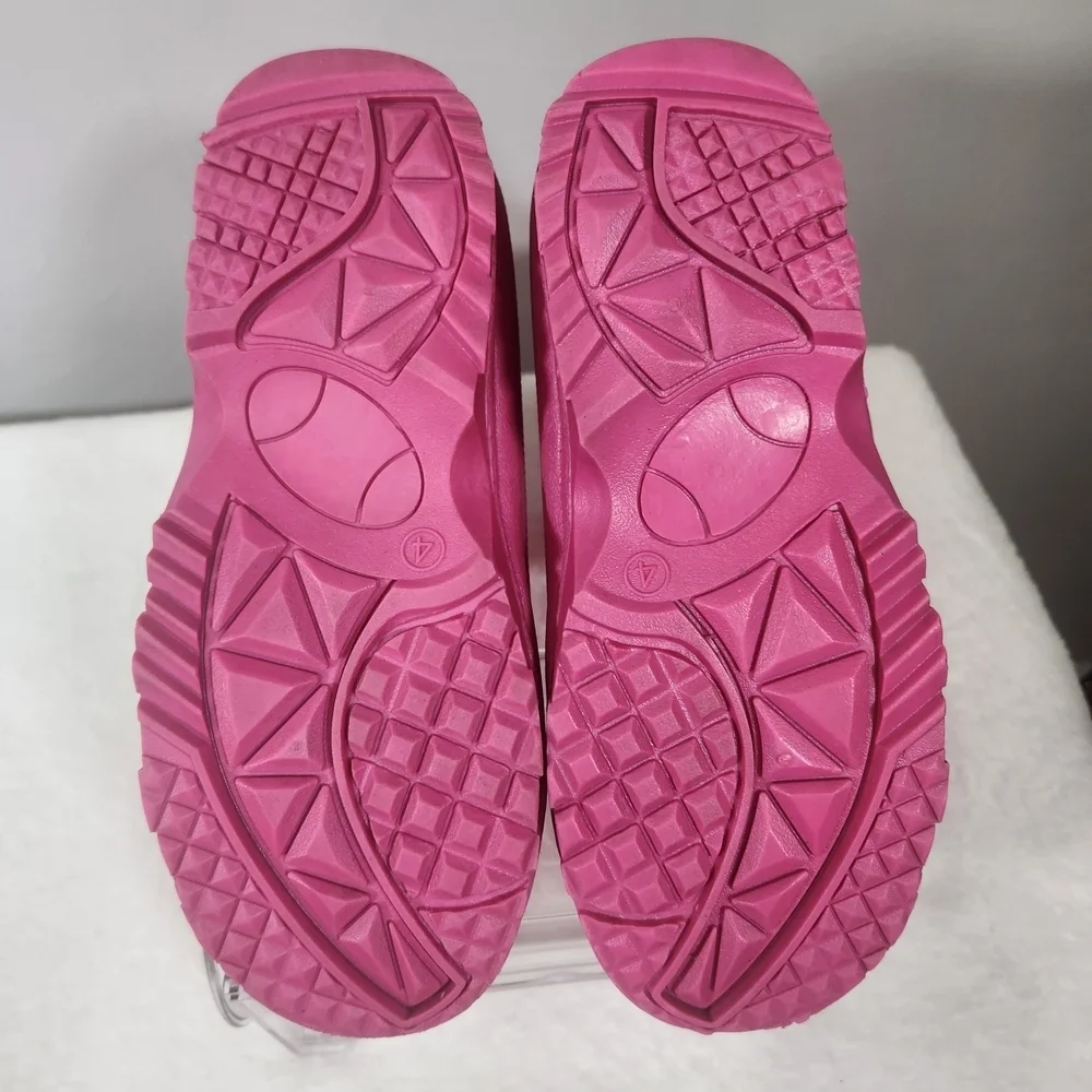 Pink Quilted Kids Snow Boots
